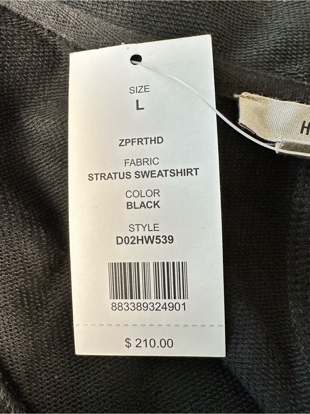 Helmut Stratus Sweatshirt/Hoodie with Asymmetrical Full Zip Size Large - Picture 8 of 10